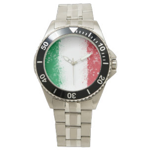 Grunge Splatter Painted Flag of Italy Watch