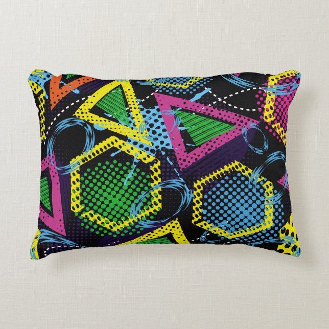 Grunge sport pattern, children's design. decorative cushion (Front)