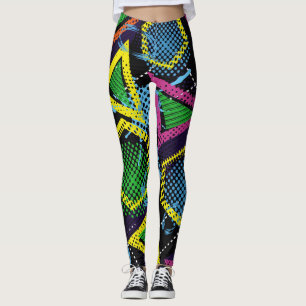 Grunge sport pattern, children's design. leggings