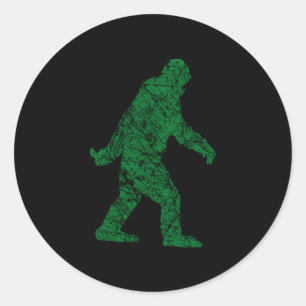 Grunge Squatchin Classic Round Sticker