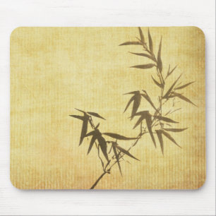 Grunge Stained Bamboo Paper Background Mouse Mat