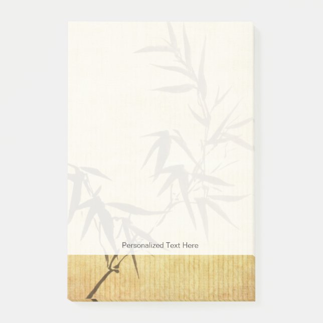 Grunge Stained Bamboo Paper Background Post-it Notes (Front)