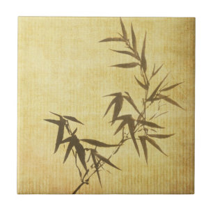 Grunge Stained Bamboo Paper Background Tile