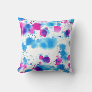 Grunge Stains Watercolor Texture Cushion