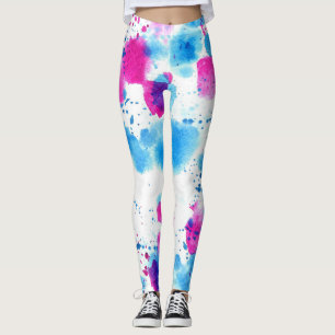 Grunge Stains Watercolor Texture Leggings