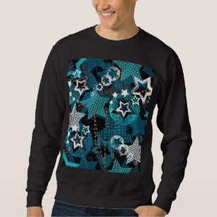 Grunge star pattern, playful children's design. sweatshirt