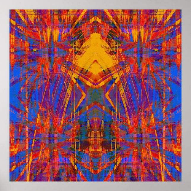 Grunge star pattern poster (Front)