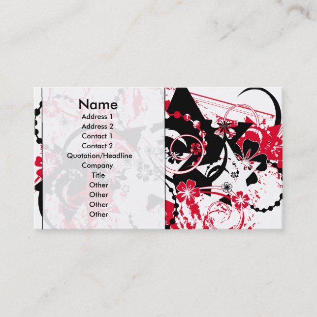 grunge stars business card (Front)