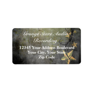 Grunge Stars Vintage Design Label