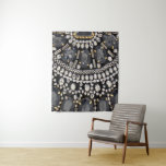 grunge steampunk art deco black silver bohemian tapestry<br><div class="desc">grunge steampunk art deco black silver bohemian fashion accessories. home decorations ,  The rhinestone design details are simulated in the artwork. No actual rhinestones will be used in the making of this product.</div>