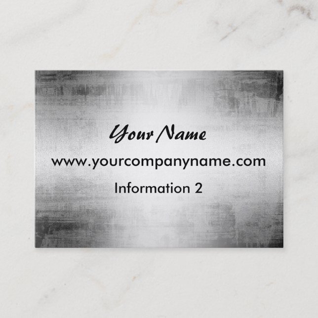 Grunge Steel Metal Look Business Cards (Front)