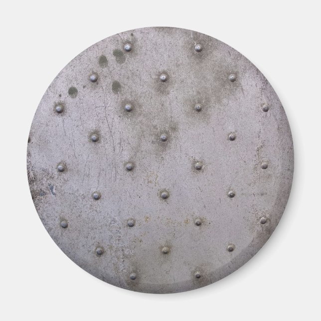 Grunge Steel Sheet with Rivets Magnet (Front)