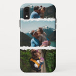 Grunge Stripe Photo Collage Case-Mate iPhone Case<br><div class="desc">White distressed grunge style border stripe,  3-photo personalised iPhone case.</div>