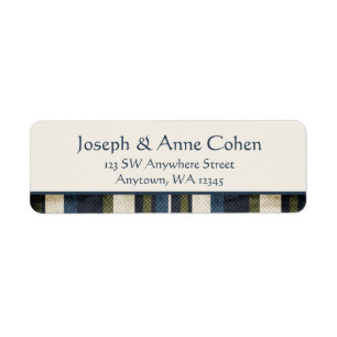 Grunge Stripes Return Address