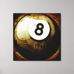 Grunge Style 8 Ball Canvas Print