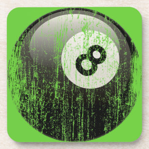 Grunge Style 8 Ball Coaster