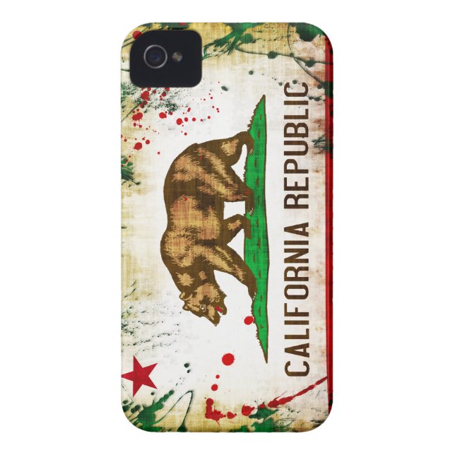 Grunge Style California Flag Case-Mate iPhone Case (Back)