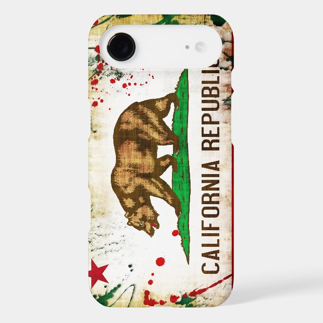 Grunge Style California Flag Case-Mate iPhone Case (Back)