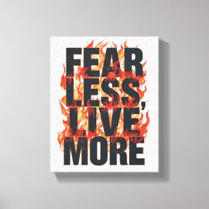 Grunge Style Courage and Life Quote Canvas Print