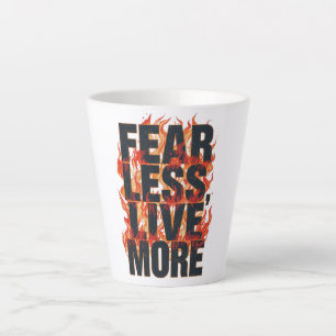 Grunge Style Courage and Life Quote Latte Mug
