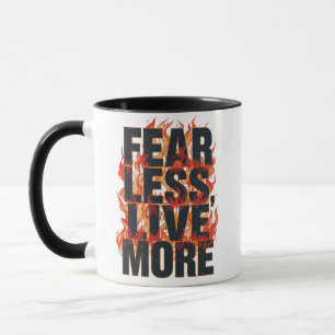 Grunge Style Courage and Life Quote Mug