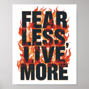 Grunge Style Courage and Life Quote Poster