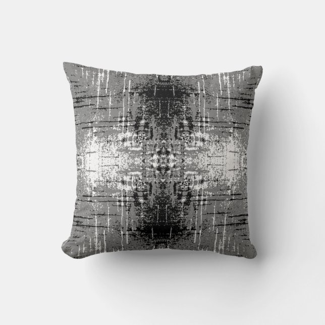Grunge Style, Grey Abstract. Cushion (Front)