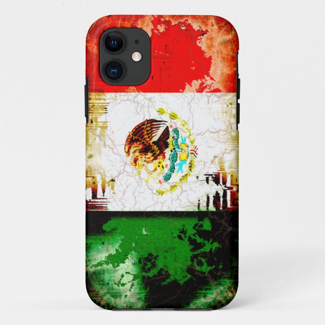 Grunge Style Mexico Flag Case-Mate iPhone Case (Back)