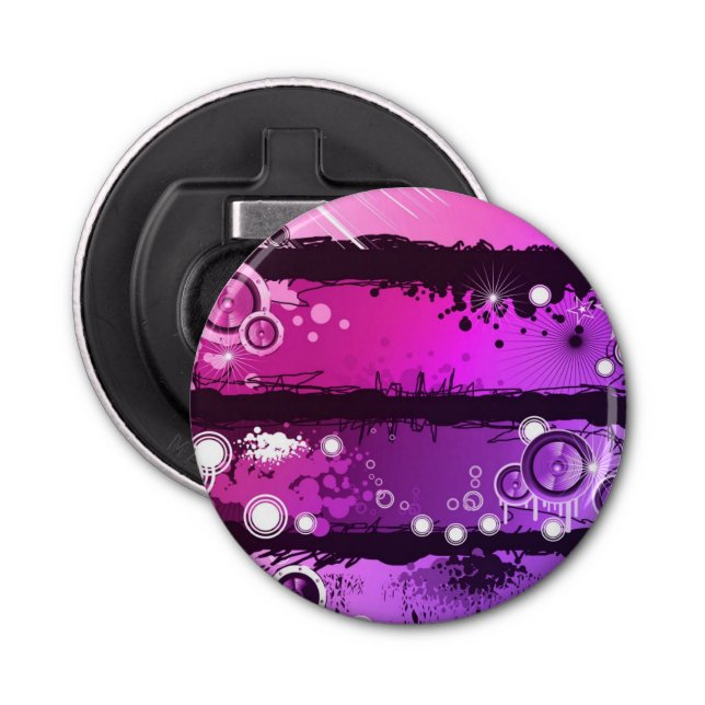 Grunge Style Music Banner 3 Bottle Opener (Front)