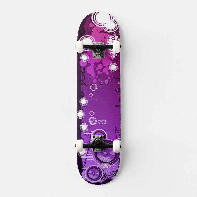 Grunge Style Music Banner 3 Skateboard (Front)