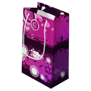 Grunge Style Music Banner 3 Small Gift Bag