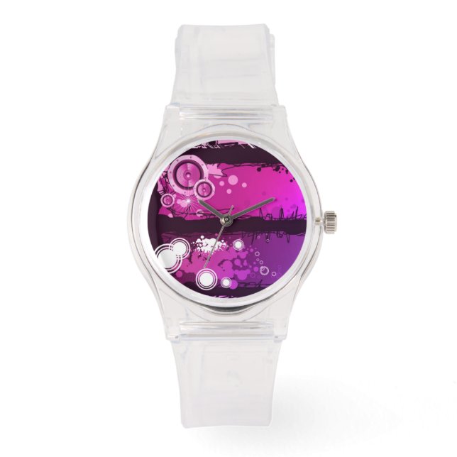 Grunge Style Music Banner 3 Watch (Front)