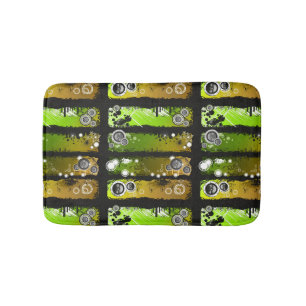 Grunge Style Music Banner Bath Mat