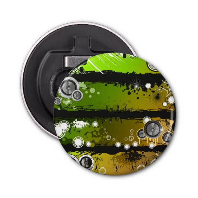 Grunge Style Music Banner Bottle Opener (Front)