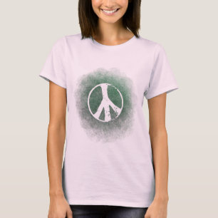 Grunge Style Peace Symbol Ladies Organic T-Shirt