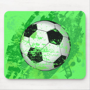 GRUNGE STYLE SOCCER BALL MOUSE MAT