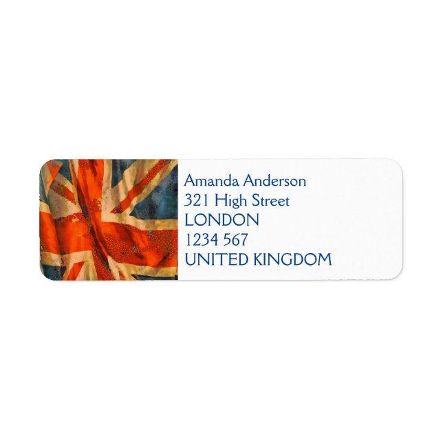 Grunge Style Union Jack British Flag Illustration (Front)