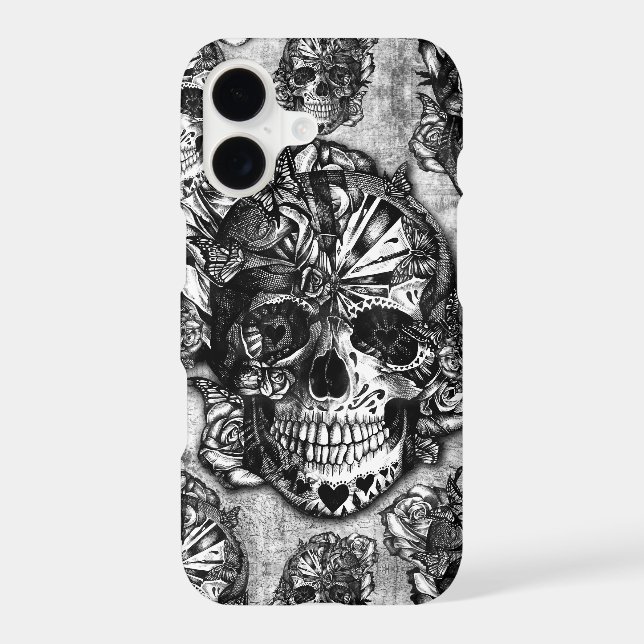 Grunge sugar skull pattern (Back)