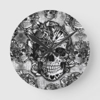 Grunge sugar skull pattern