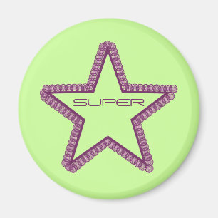 Grunge Superstar Magnet, Purple Magnet