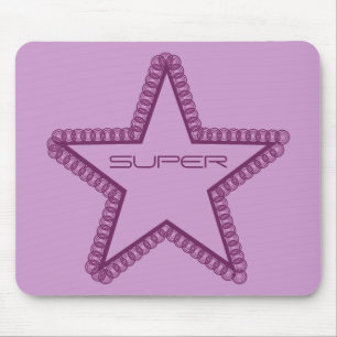 Grunge Superstar Mousepad, Purple Mouse Mat