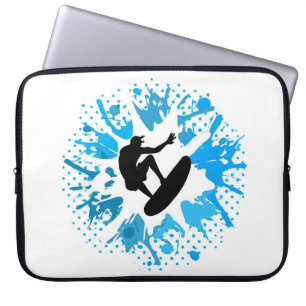 Grunge surfer laptop sleeve