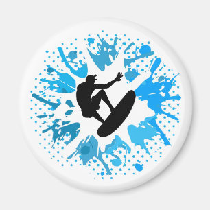 Grunge surfer magnet