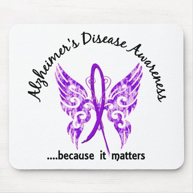Grunge Tattoo Butterfly 6.1 Alzheimer's Disease Mouse Mat (Front)