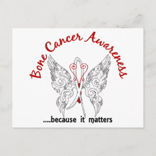 Grunge Tattoo Butterfly 6.1 Bone Cancer Postcard