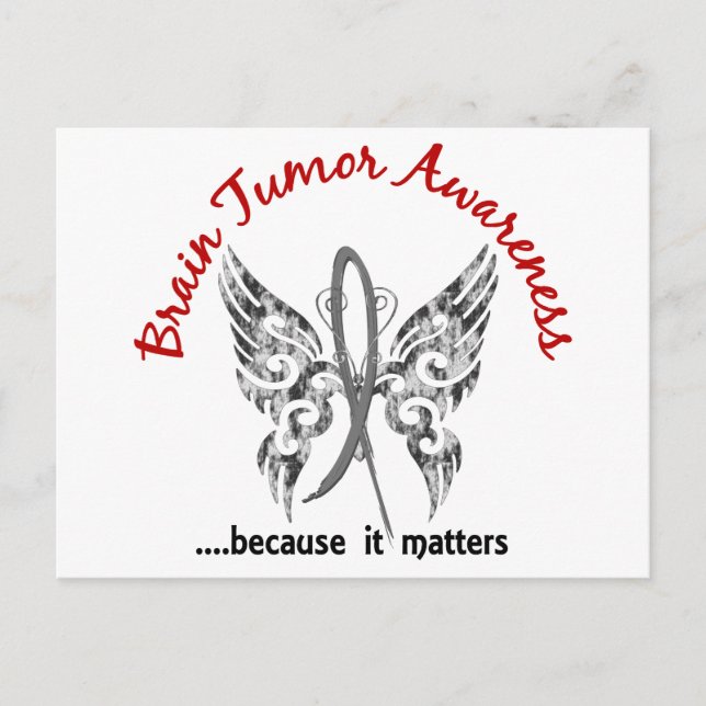 Grunge Tattoo Butterfly 6.1 Brain Tumour Postcard (Front)