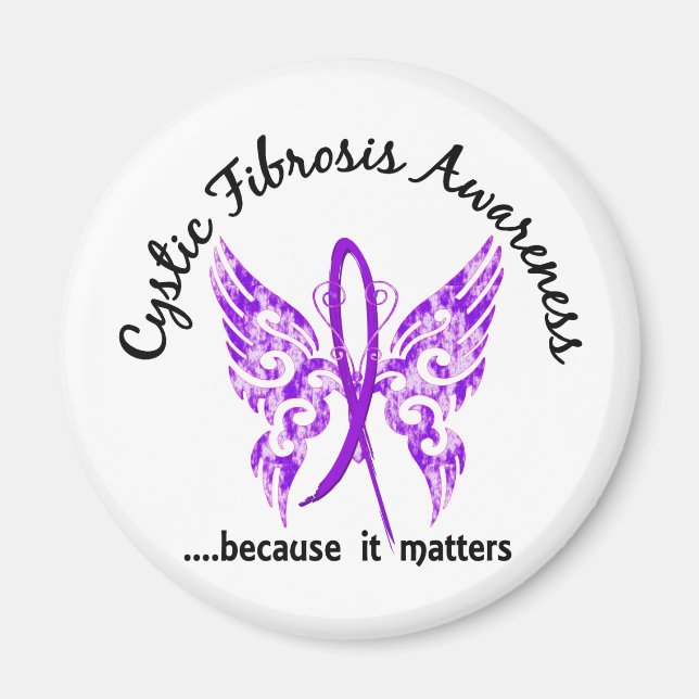 Grunge Tattoo Butterfly 6.1 Cystic Fibrosis Magnet (Front)