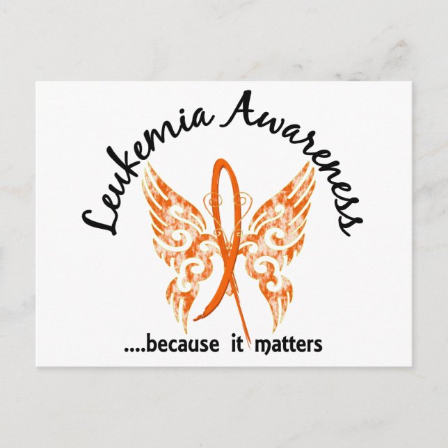 Grunge Tattoo Butterfly 6.1 Leukaemia Postcard (Front)