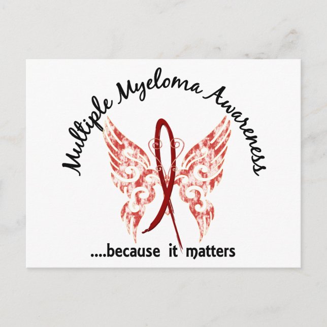 Grunge Tattoo Butterfly 6.1 Multiple Myeloma Postcard (Front)