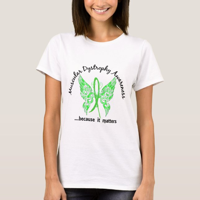 Grunge Tattoo Butterfly 6.1 Muscular Dystrophy T-Shirt (Front)